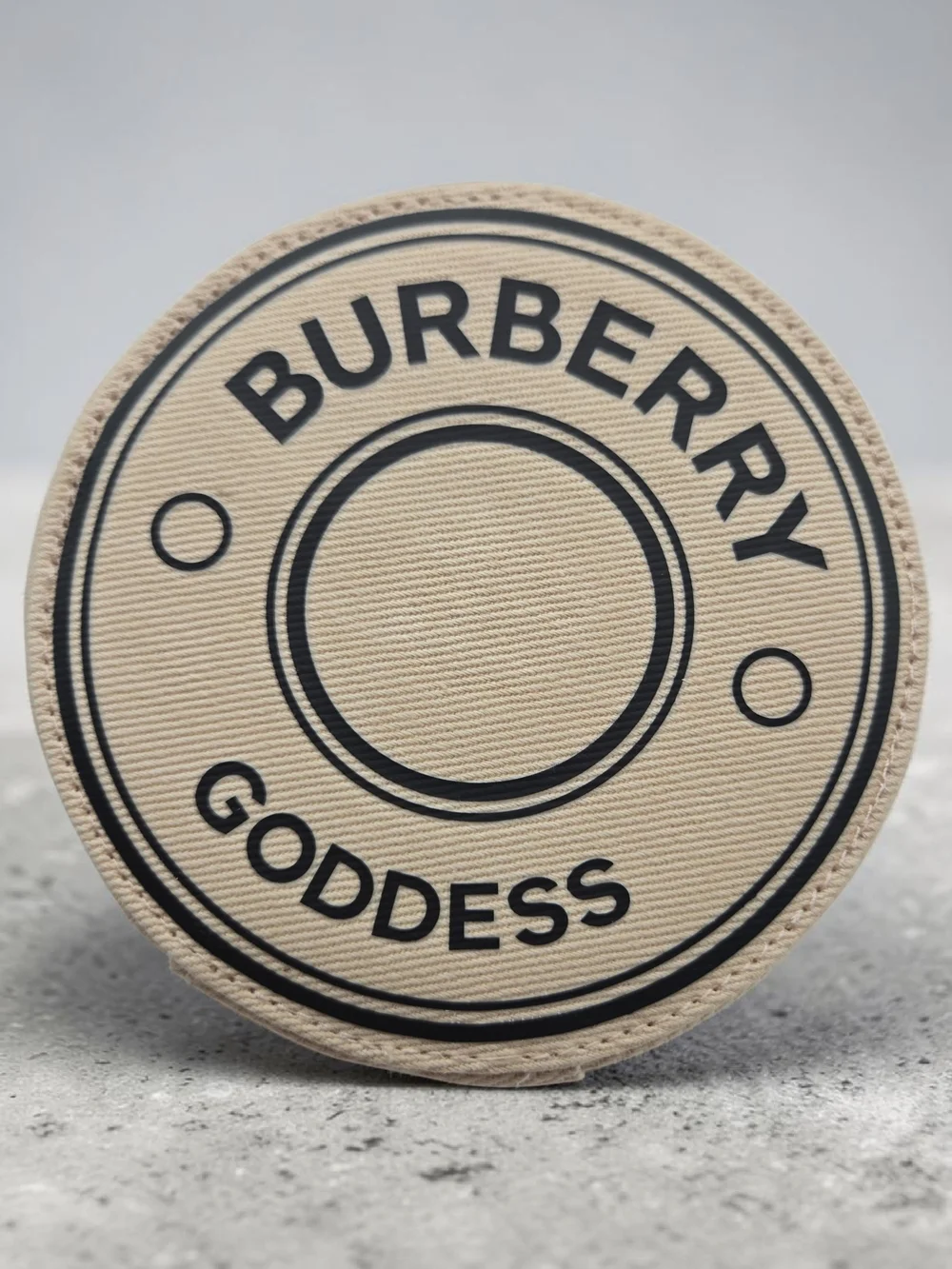 Burberry Beige Round 'Goddess' Leather Accessory